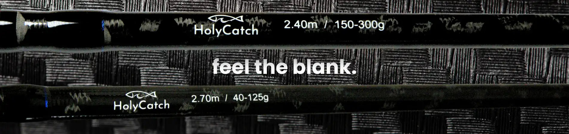 Angelruten Blanks auf Carbon Hintergrund Desktop banner 