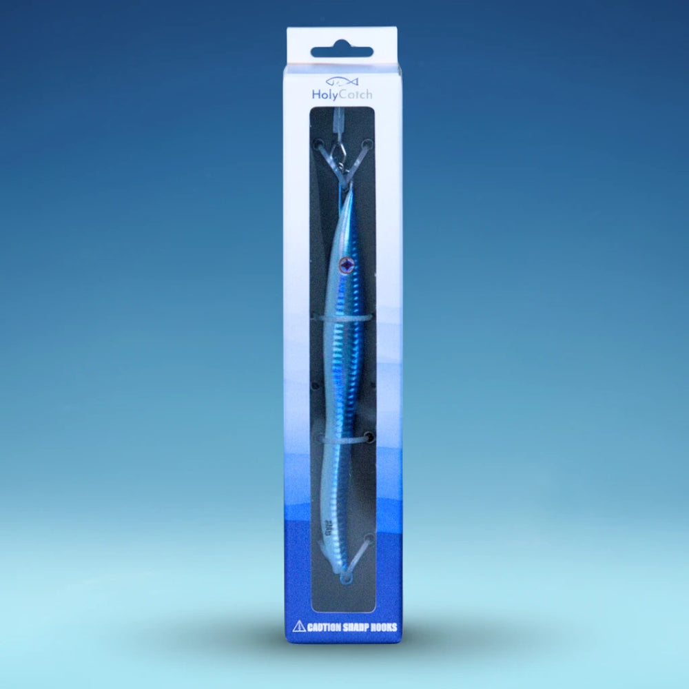 HolyCatch Pilker Alquafrost blau in seiner Verpackung