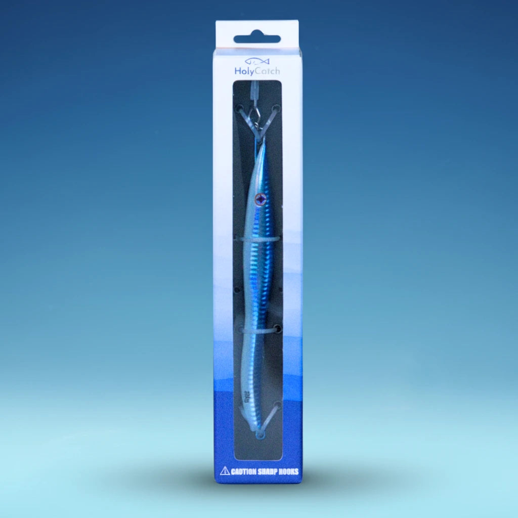 HolyCatch Pilker Alquafrost blau in seiner Verpackung