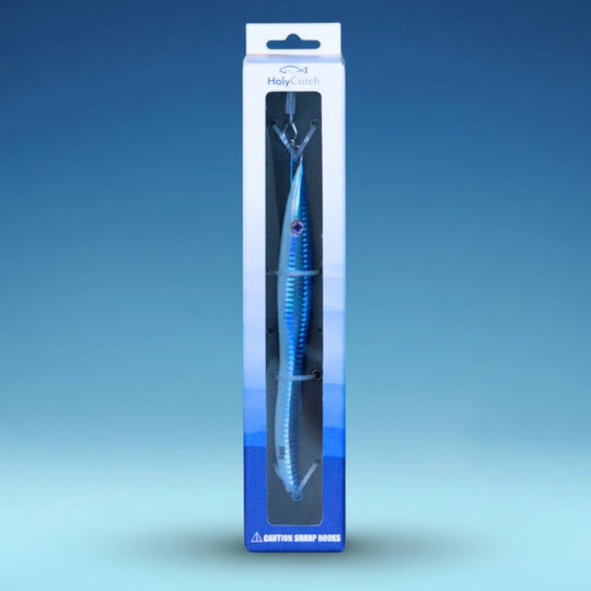 HolyCatch Pilker Alquafrost blau in seiner Verpackung