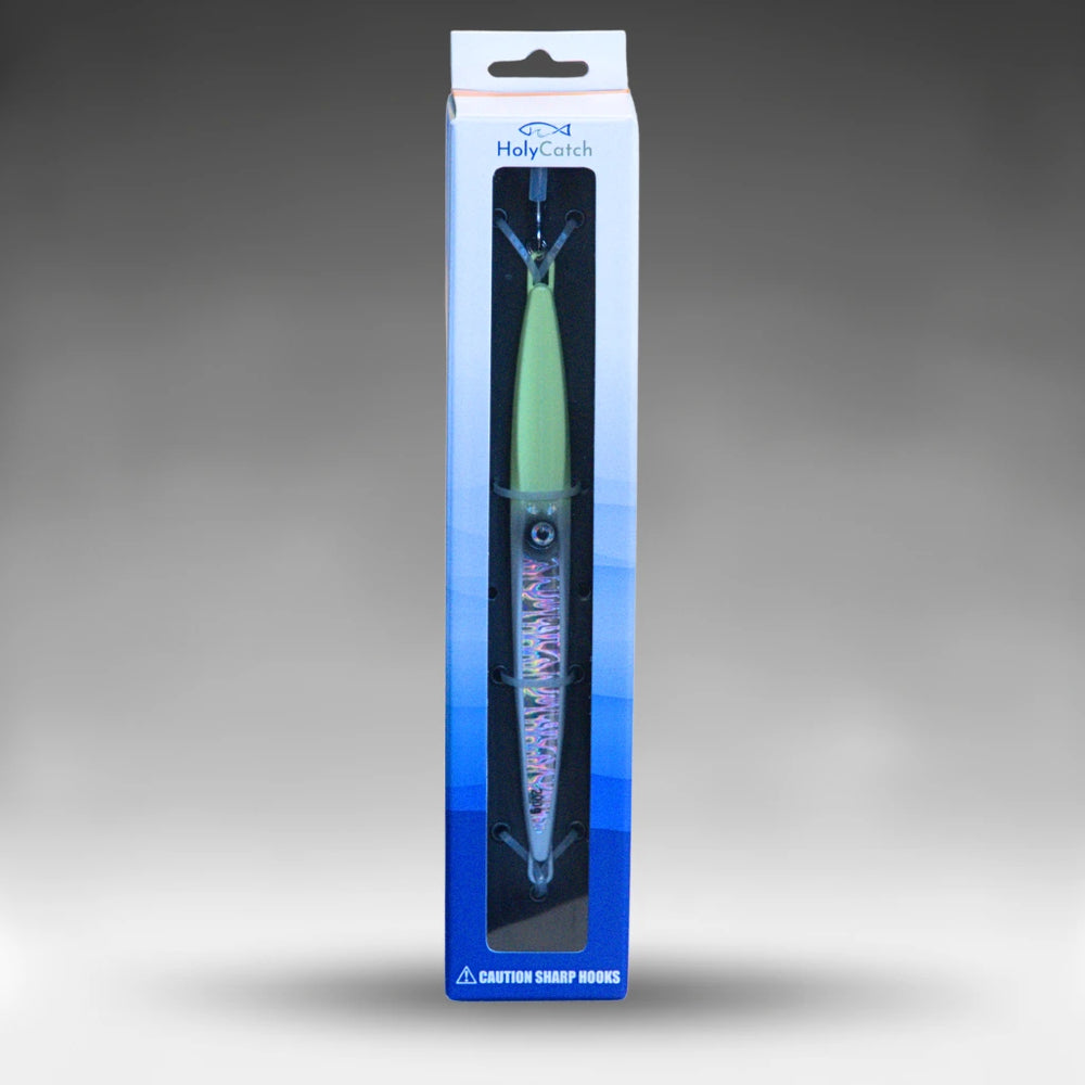 HolyCatch Pilker Sepien silber 200g in der Verpackung