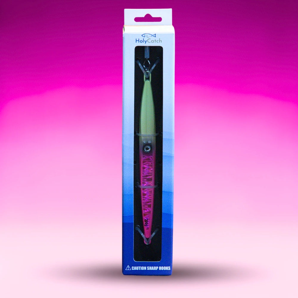 HolyCatch Pilker Sepien pink 200g eingepackt